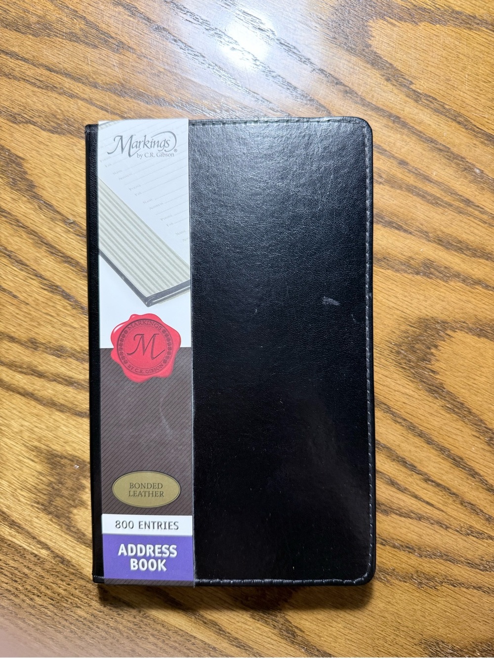 Gibson Black Leather Address Book